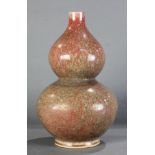 Chinese peach blossom double gourd vase