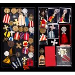 A collection of mainly European badges and medals