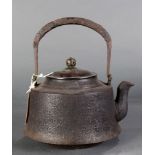 Japanese iron lidded tetsubin kettle