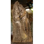 Relief carved figure of Christ, 12"h