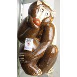A Primavera France pottery figural sculpture of a monkey
