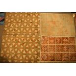 (lot of 4) A group of custom Delinear hand made Nepalese carpets designed by Chris Basia