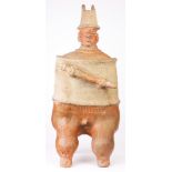 A large Pre-Columbian Nayarit terracotta seated figure