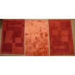 (lot of 3) A group of custom Delinear hand made Nepalese carpets designed by Chris Basia