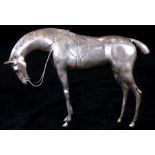 An Art Deco Wedlich Bros plated figural trophy of a horse