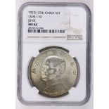 Chinese 1934 (YR23) Dollar "Junk Boat" NGC62