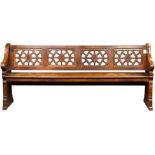 A Gothic Revival hall bench circa 1870