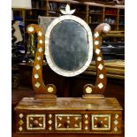 A Moroccan style mother of pearl inlaid vanity