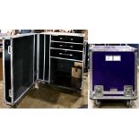 (lot of 2) Enameled instrument gear road tour case