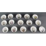(Lot of 15) A group of Qianjiang enamelled 'floral' dishes