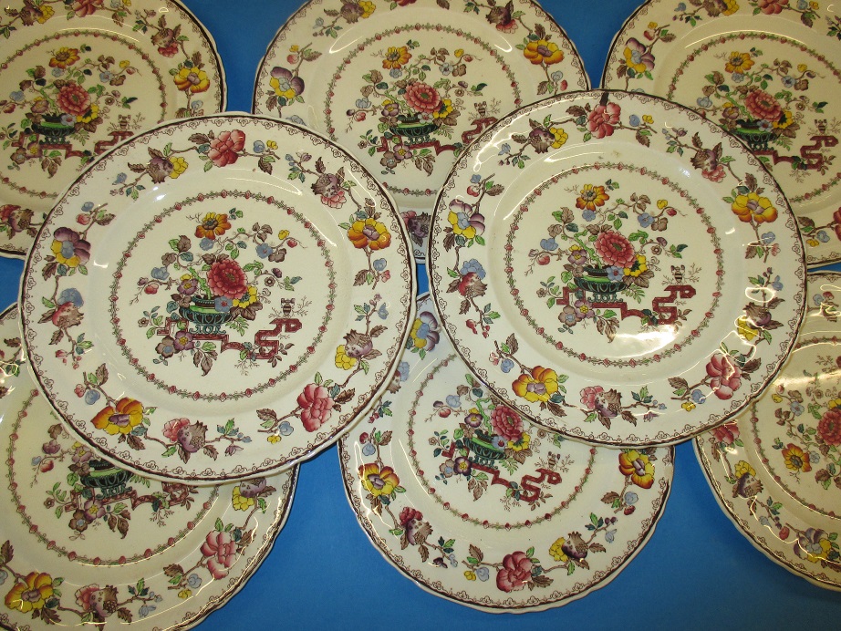 A quantity of Masons Ironstone plates