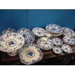 A large quantity of 19th century and later Minton Delft pattern ceramics