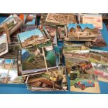 A very large quantity of vintage postcards
