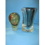 Two large pieces of mid-20th century hand blown art glass