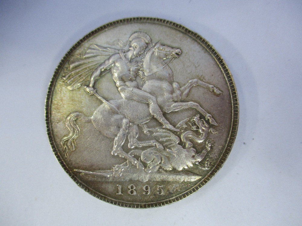 An 1895 LVIII and an 1897 LXI silver crown, both in very high grades - Image 3 of 16