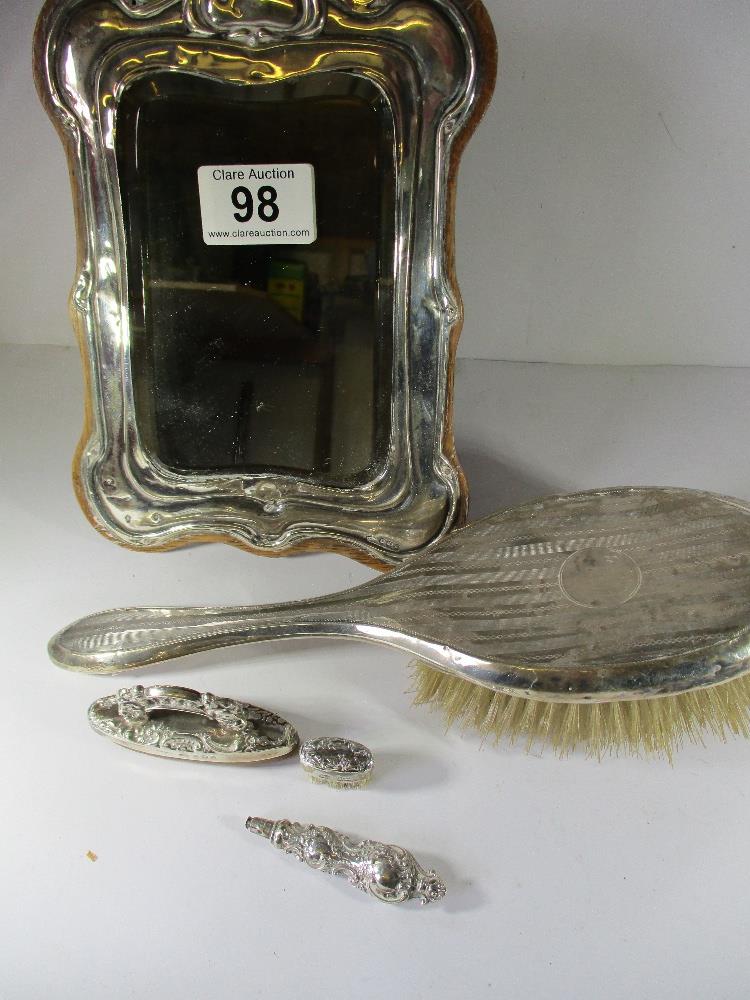 A sterling silver easel mirror and other silver items - Image 15 of 15