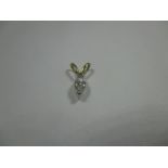 An 18ct gold diamond tear drop necklace pendant