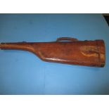 An early 20th century leather 'Leg of Mutton' gun case