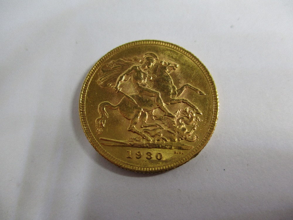 A 1930 George V gold full sovereign in a good grade - Image 4 of 8