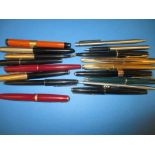 A quantity of vintage Parker pens