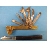 An 18th century multi-blade blood letting tool and a 20th century example