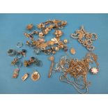 A quantity of silver and white metal jewellery, approx weight 410g