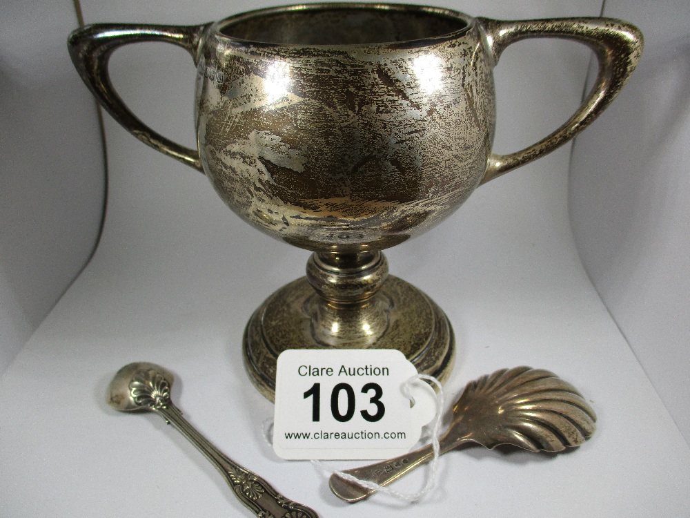 A silver cup and 2 silver spoons, approx weight 220g - Image 12 of 12