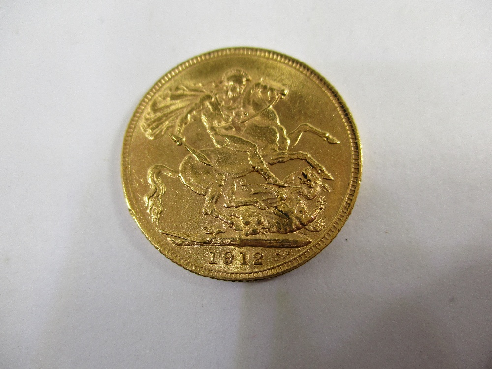 A 1912 George V gold full sovereign - Image 3 of 7