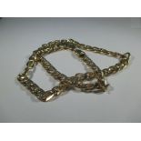 A 9ct gold curb link necklace, approx weight 35.2g