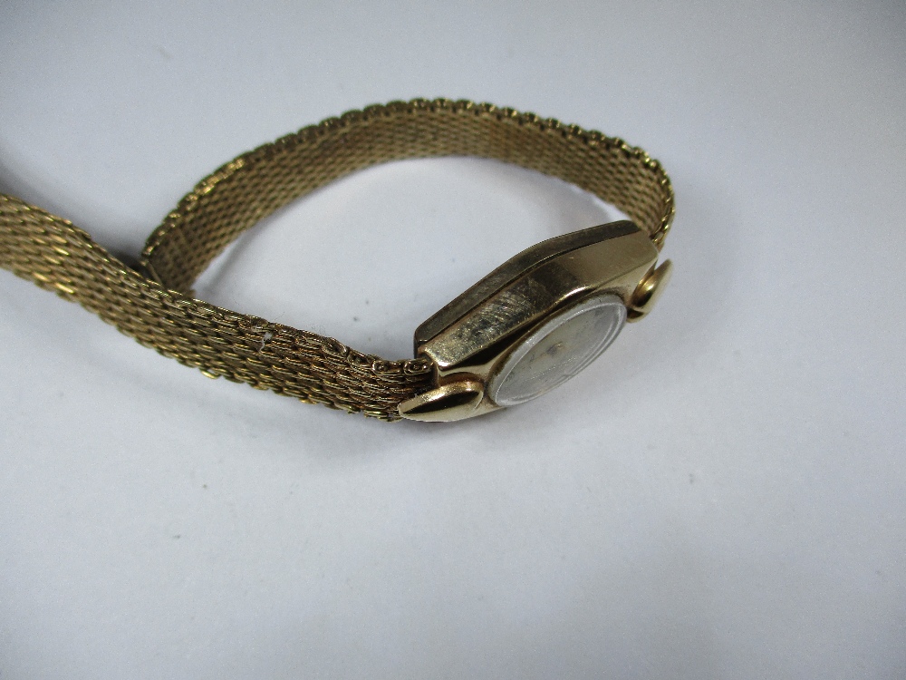 A 9ct gold cased watch and strap, approx gold weight 12.5g - Image 5 of 8