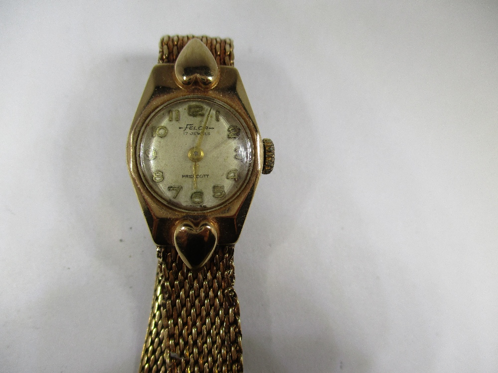 A 9ct gold cased watch and strap, approx gold weight 12.5g - Image 3 of 8