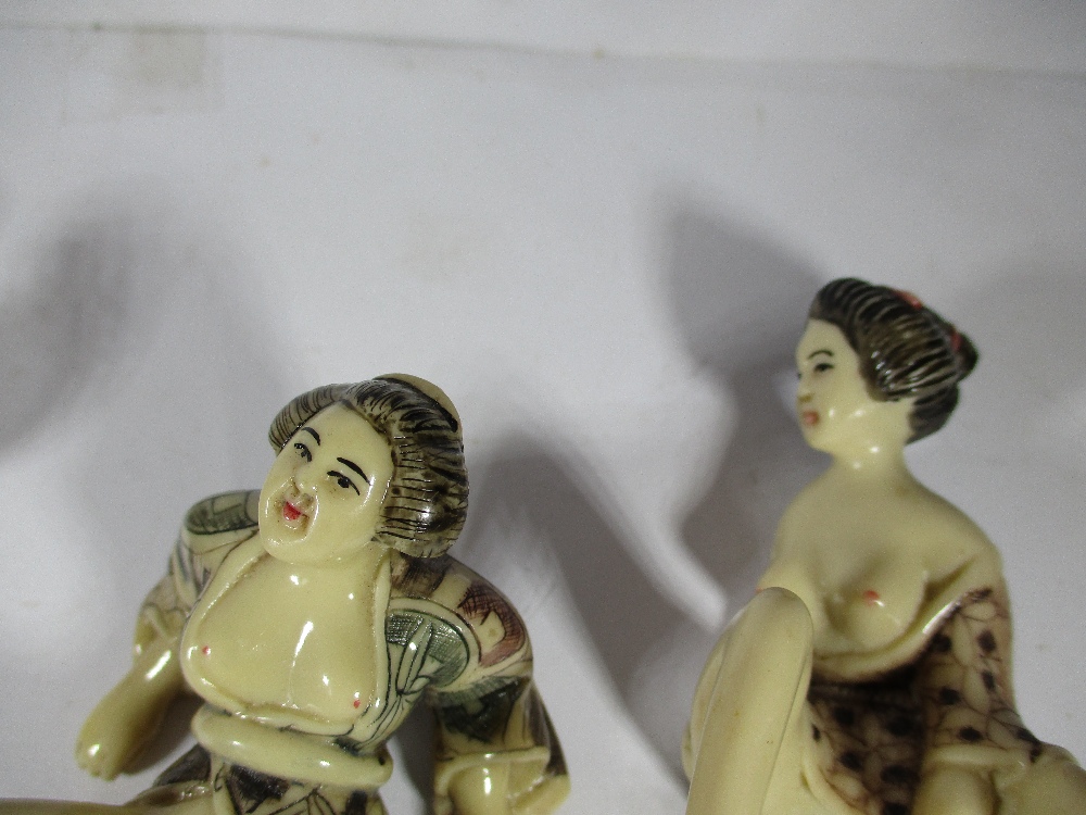 A parcel of vintage Chinese Erotica figures - Image 3 of 13