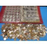 A large quantity of world coins to include Ethiopian examples