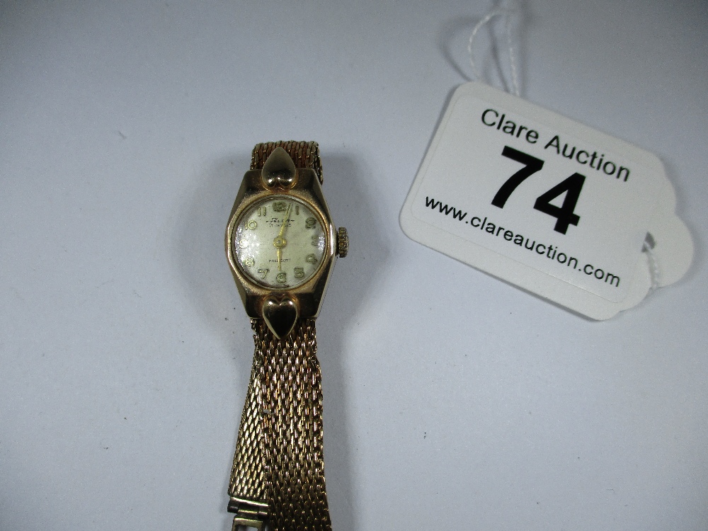 A 9ct gold cased watch and strap, approx gold weight 12.5g - Image 8 of 8