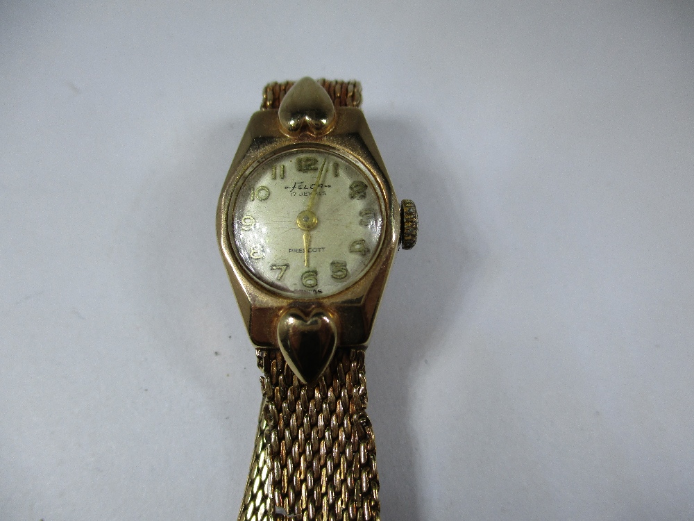 A 9ct gold cased watch and strap, approx gold weight 12.5g - Image 2 of 8