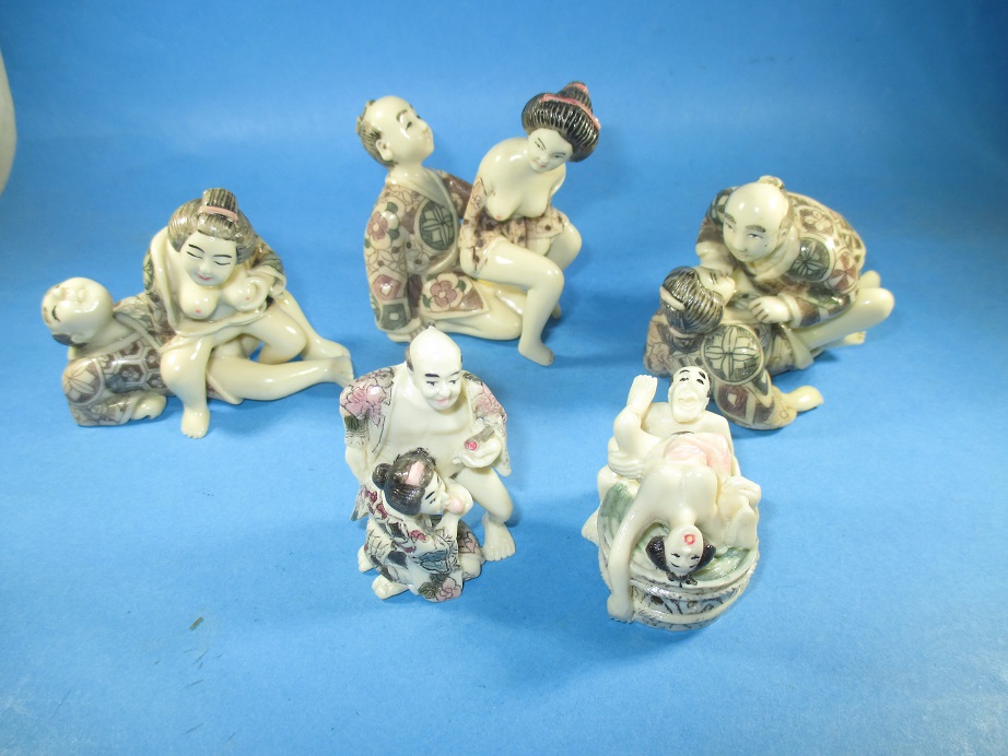 A parcel of vintage Chinese Erotica figures