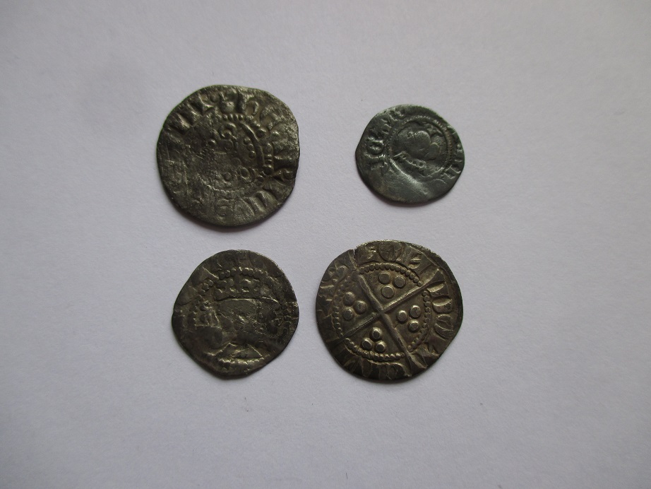 4 English Hammered silver coins