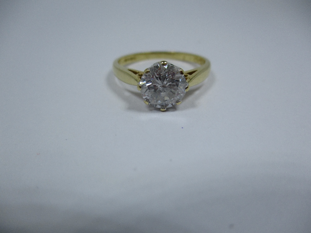 An 18ct gold and diamond solitaire ring, the stone measuring approx 6.69mm - Image 2 of 6