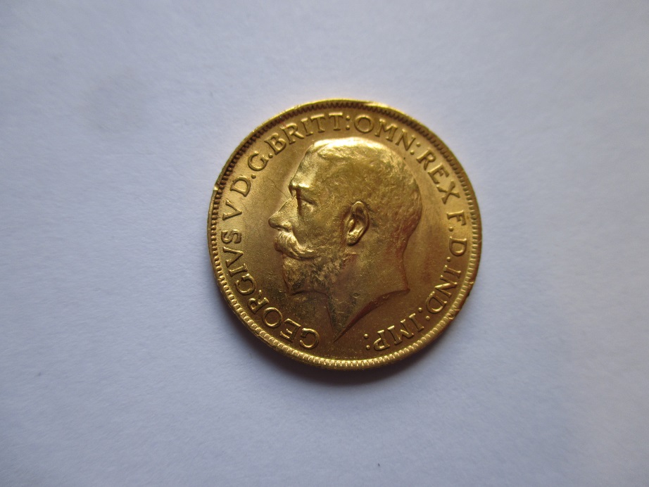 A 1912 George V gold full sovereign