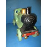 An antique German tinplate toy train by Gebruder Bing