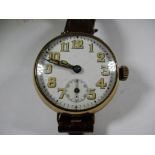 A 1920s gold cased gents watch