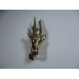 A 9ct yellow gold brooch in the form of an Antelope, approx weight 5.5g