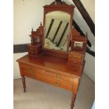 A late 19th century mahogany dressing table, with 3 drawer base