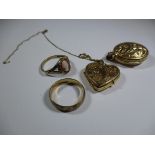 A small quantity of 9ct gold items, approx. weight 6.8g