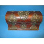 A 19th century 3 bottle scent casket