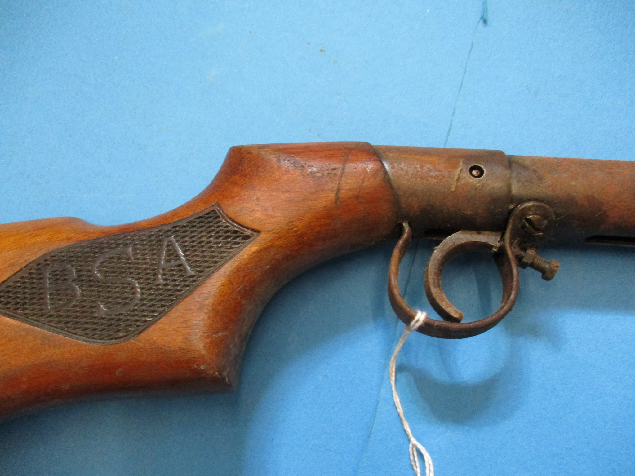 An early 20th century BSA Long tom .177 calibre air rifle - Image 8 of 9