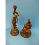 2 Cast bronze figures of classical ladies