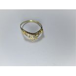 An 18ct gold dress ring, approx. weight 1.9g approx. ring size O