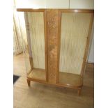 A good quality and unusual glass fronted Art Deco display cabinet