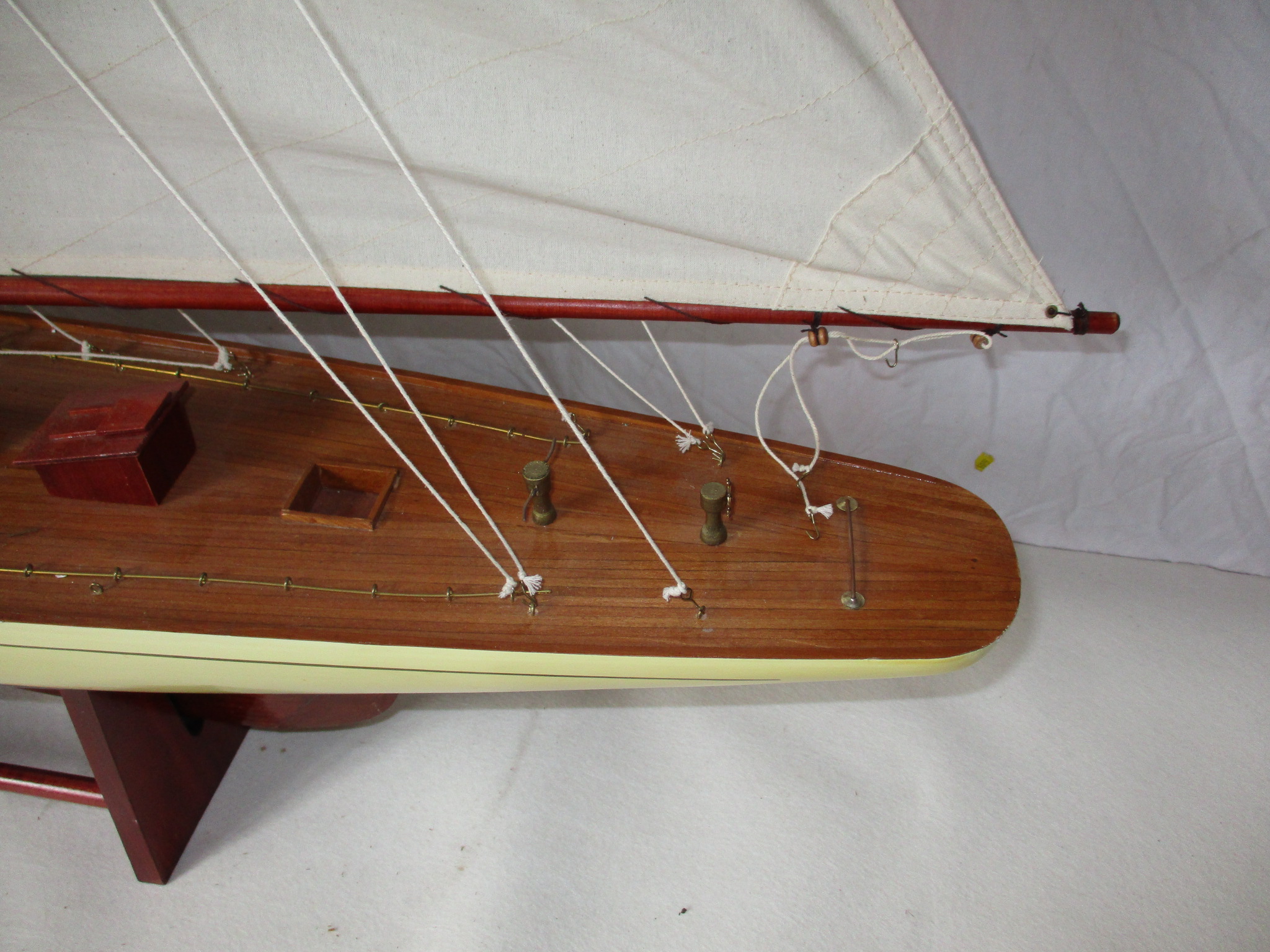 A large model sailing yacht and one other - Image 5 of 11